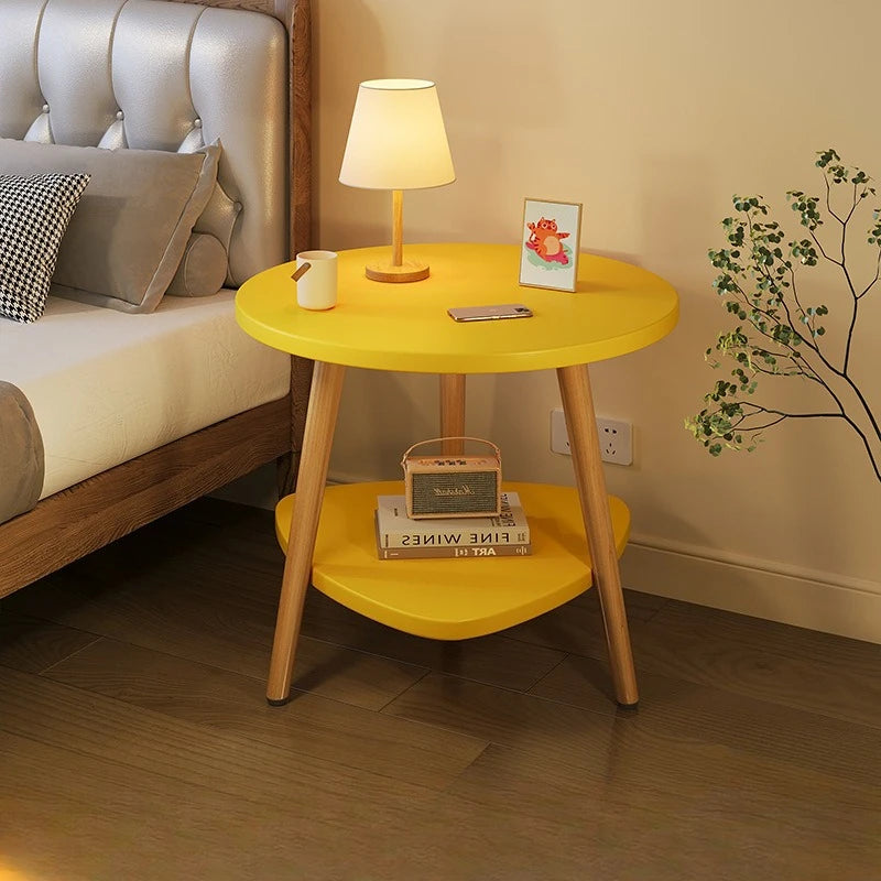 Mesita de noche de venta caliente Gabinete Mesitas de noche de lujo modernas de madera Mesa auxiliar grande para dormitorio