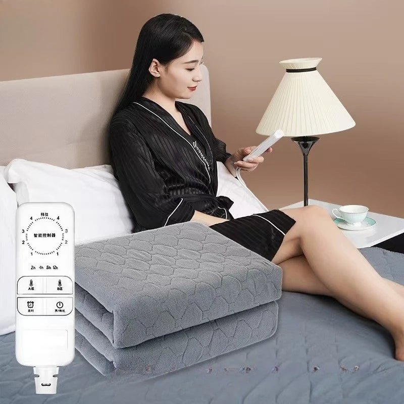 Manta Eléctrica Térmica con Control Dual Impermeable Calentamiento Rápido Lavable a Máquina Individual Doble King Queen Uso Doméstico OEM al Por Mayor