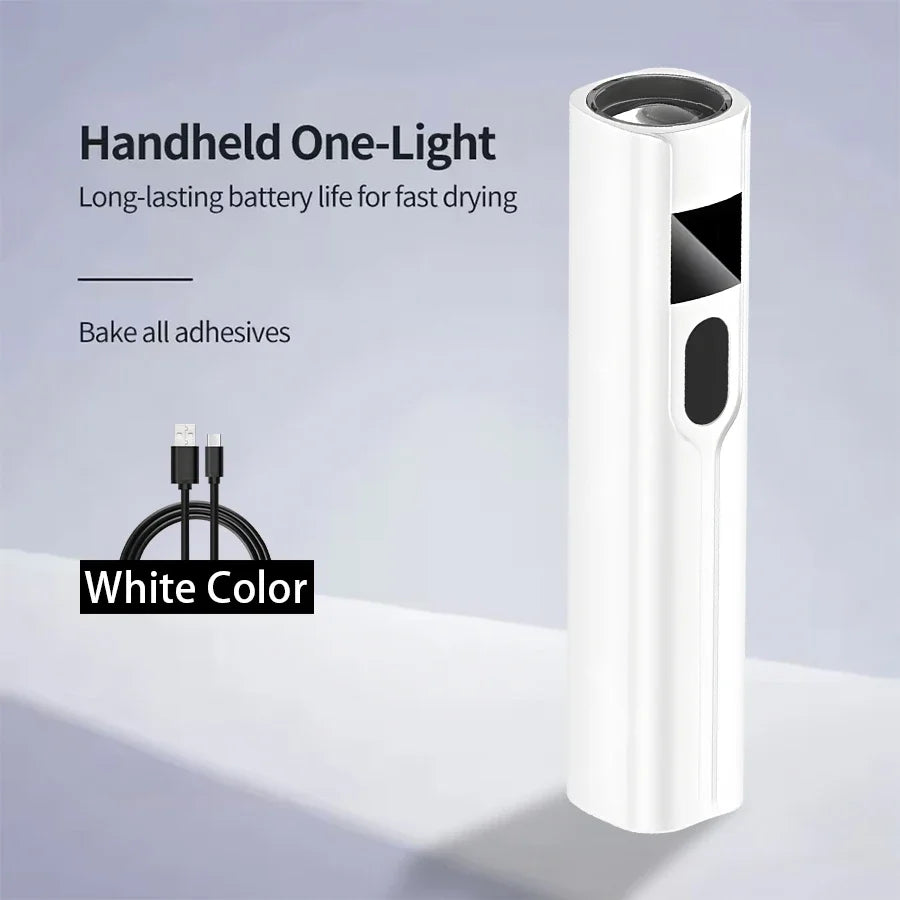 Lámpara UV portátil mini para uñas de gel, luz UV de mano para uñas, lámpara de uñas LED 3W, secador de uñas para curar esmalte de uñas de gel