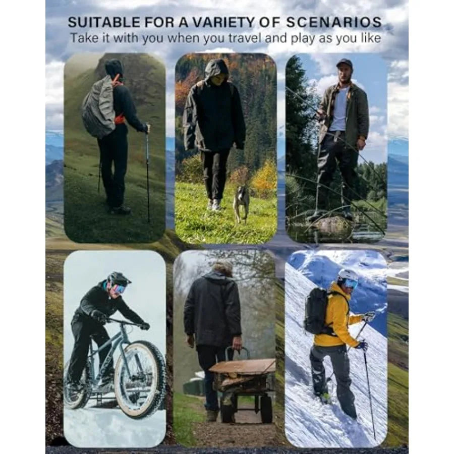 Traje de lluvia iCreek impermeable con capucha, transpirable, ligero, plegable, chaqueta y pantalón, para hombres y mujeres, para senderismo, pesca, golf.