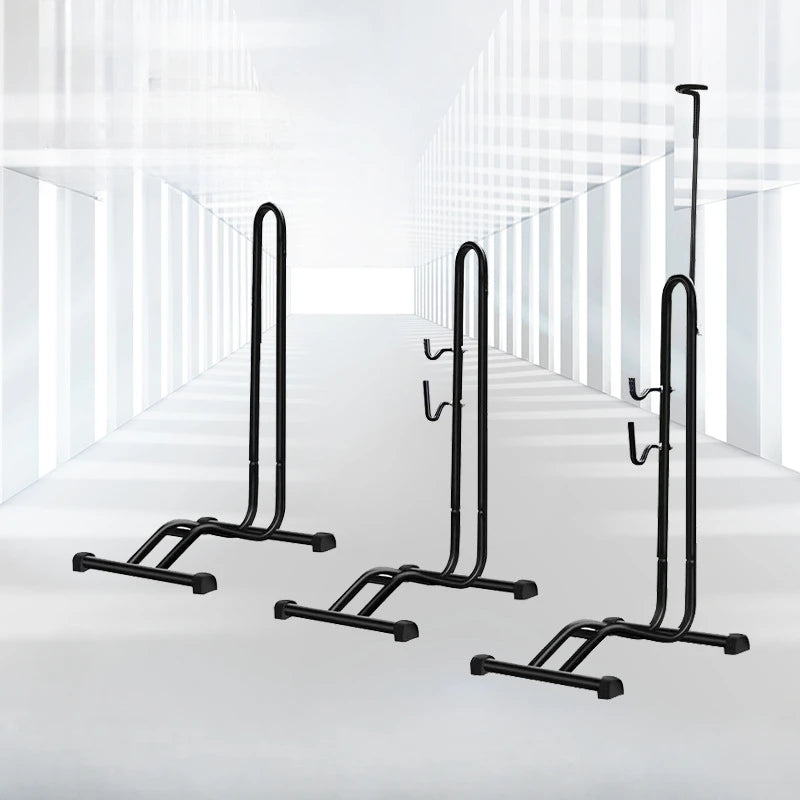 WEST BIKING Soporte de estacionamiento para bicicleta 3 en 1, estante de almacenamiento multifuncional para bicicleta de interior, garaje, soporte de reparación y mantenimiento para MTB y bicicleta de carretera.