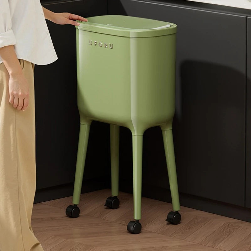 Cubos de basura - Bote de basura con pedal y tapa, gran capacidad, para cocina, baño, sala de estar, cierre suave, para el hogar