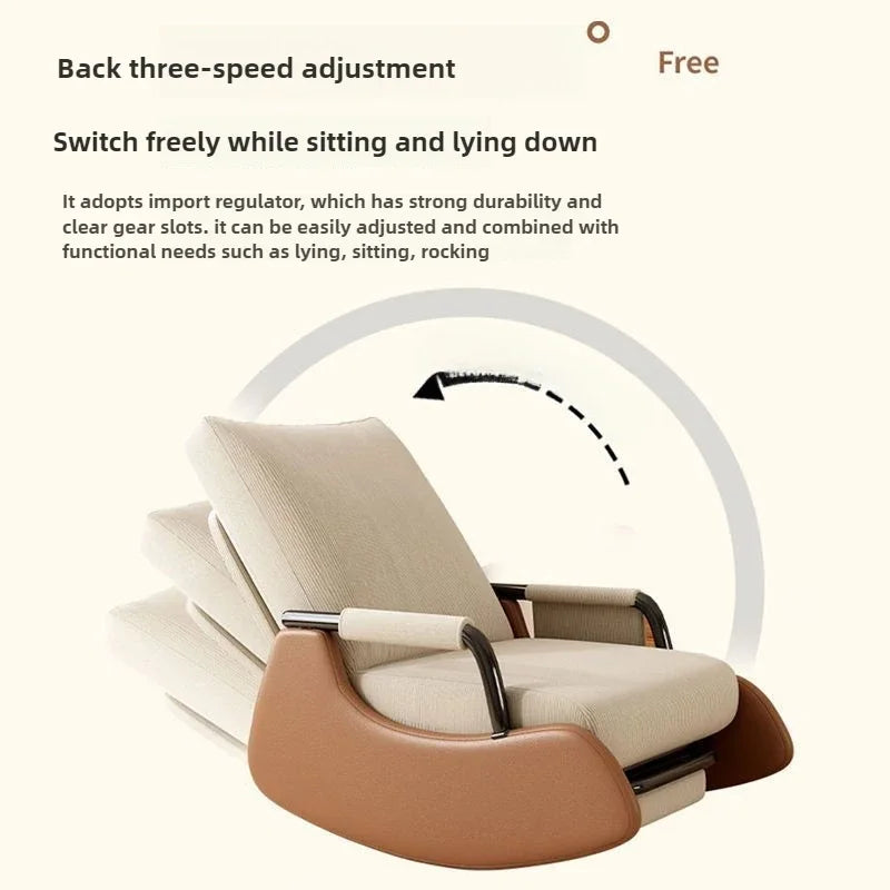 Silla reclinable, silla perezosa plegable para la hora del almuerzo, adultos pueden sentarse, silla reclinable para la siesta en la oficina, mecedora para balcón y hogar