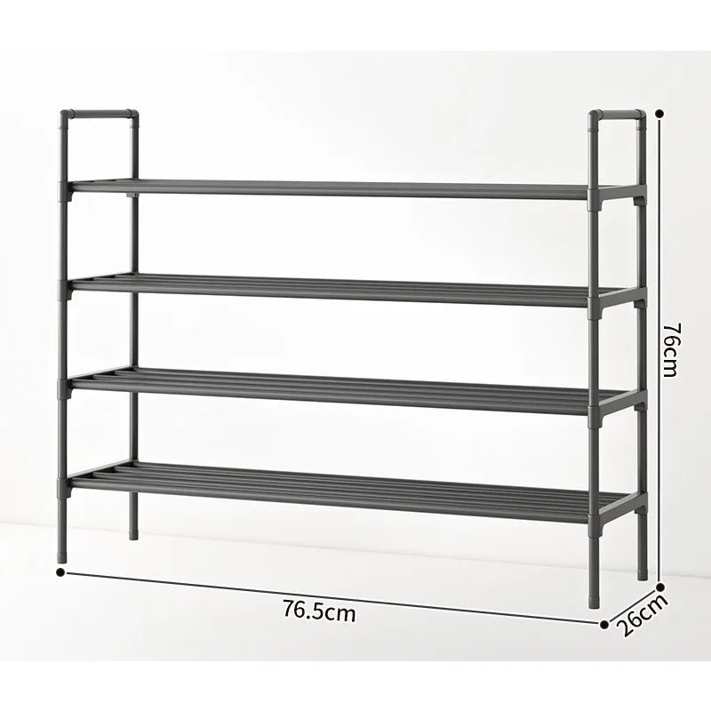 Zapatero sencillo doméstico multifuncional de varios pisos para puerta, estante de almacenamiento para interiores y exteriores, estante de almacenamiento para dormitorio de estudiantes.