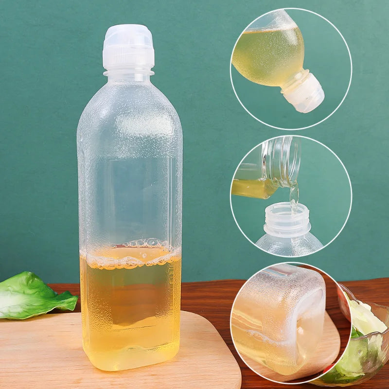 Botellas de condimentos de 1000 ml con dispensador, botella de control de aceite a prueba de salpicaduras, resistencia al aceite de alta temperatura, botella de aceite de soja multifunción