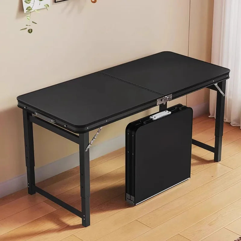 Folding table stall foldable outdoor portable rectangular small table camping picnic night market folding table and chairs