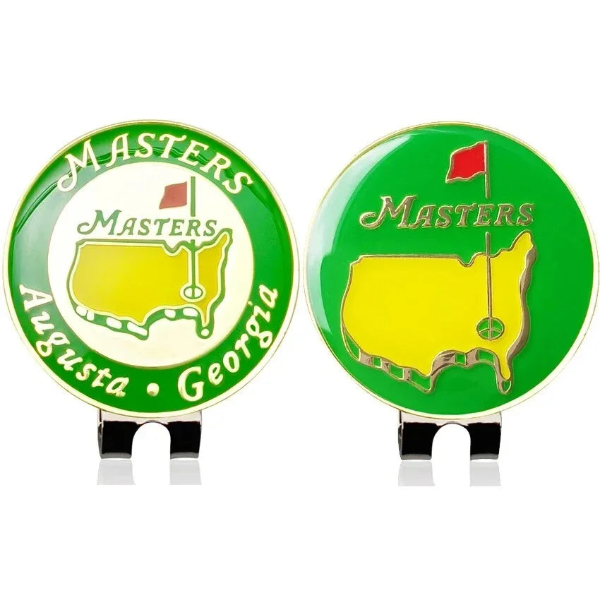 Marca de bola de golf con marcador magnético para sombrero de golf con clip de flor blanca con mapa de EE. UU. Ayudas de entrenamiento para niños y niñas, regalo para golfistas