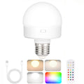 LED Rechargeable Light Bulbs Remote Control Battery Operated Light Bulb with Timer, Dimmable, 3 Color Temperatures