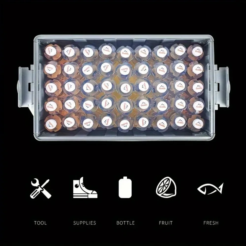 Caja de almacenamiento grande para camping, contenedor portátil impermeable para exteriores, organizador de maletero de coche duradero y multiusos plegable