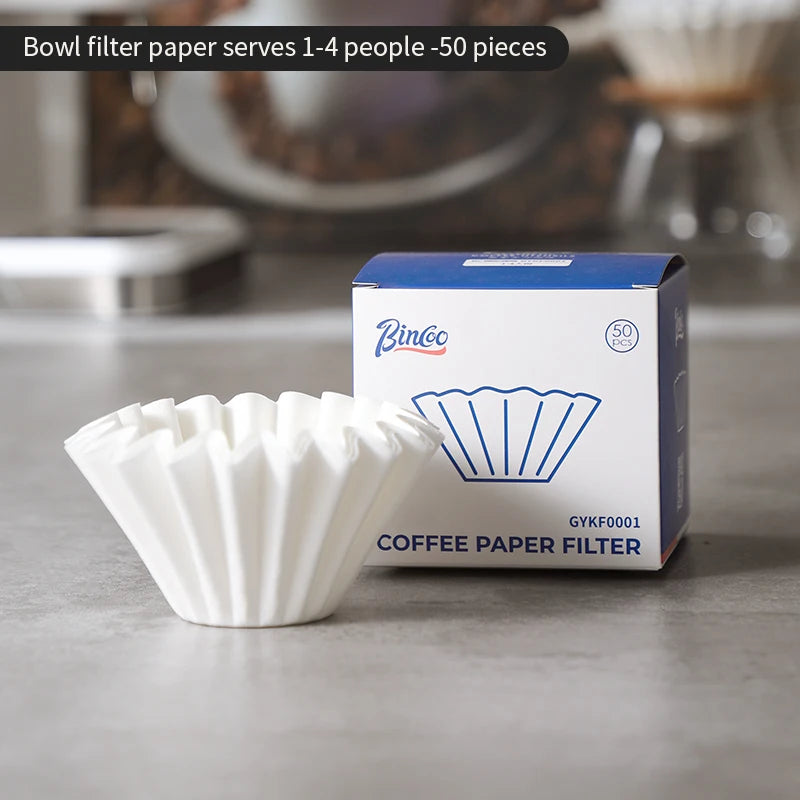 Bincoo Complete Pour Over Filter Collection - Round, Cone, Basket Styles in Multiple Sizes, Full Model Selection