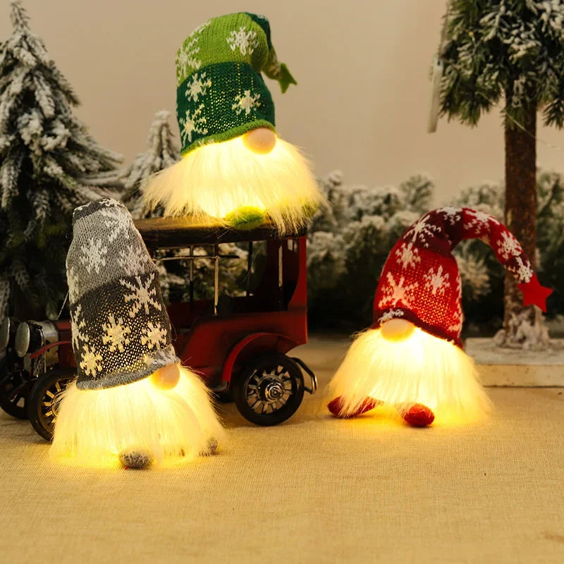 Navidad Gnomo Muñeca sin Rostro Luz Nocturna Feliz Navidad Decoraciones Para El Hogar Adorno de Vacaciones Regalo de Navidad Navidad Año Nuevo