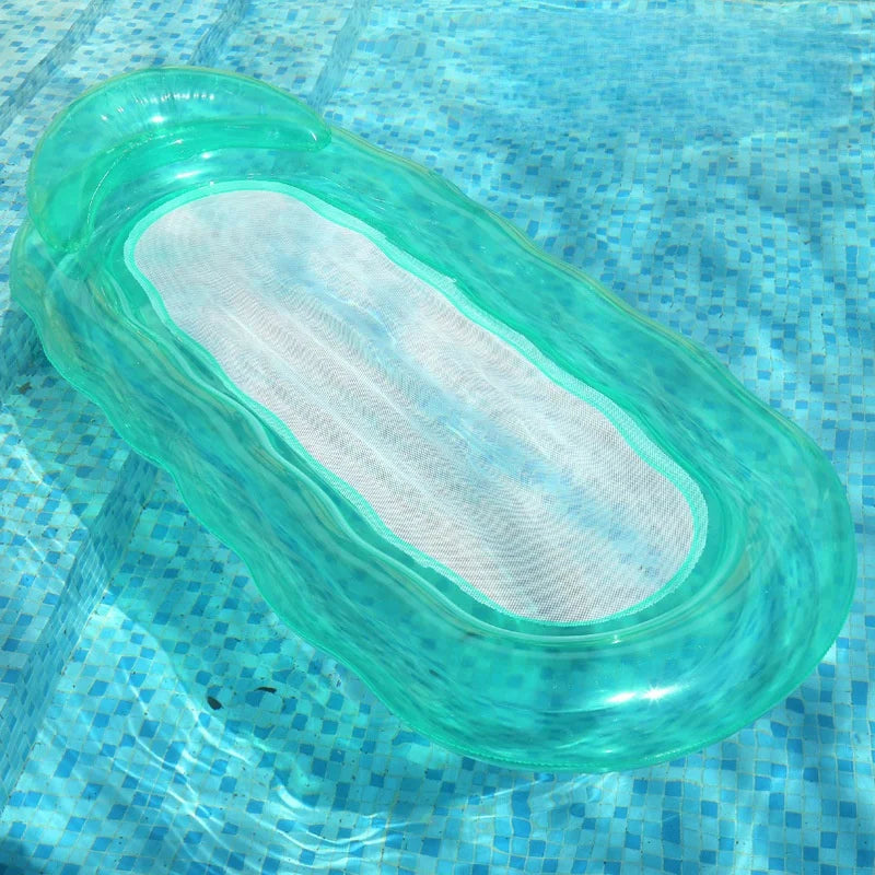 Flotador inflable para piscina para adultos - Flotadores de piscina Tumbonas Balsas Silla flotante con respaldo ajustable Portavasos Flotador de agua
