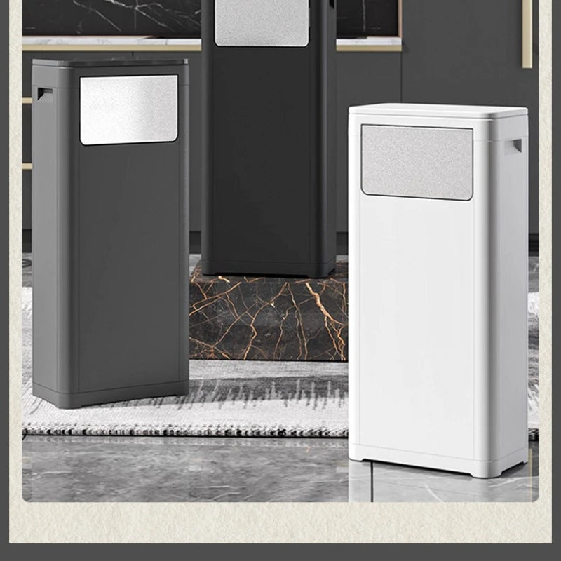 Cubo de Basura con Sensor de Movimiento sin Contacto, Doble Tapa, Manos Libres, Cocina, Gran Capacidad, Exterior, Comercial, Lixeira Baño