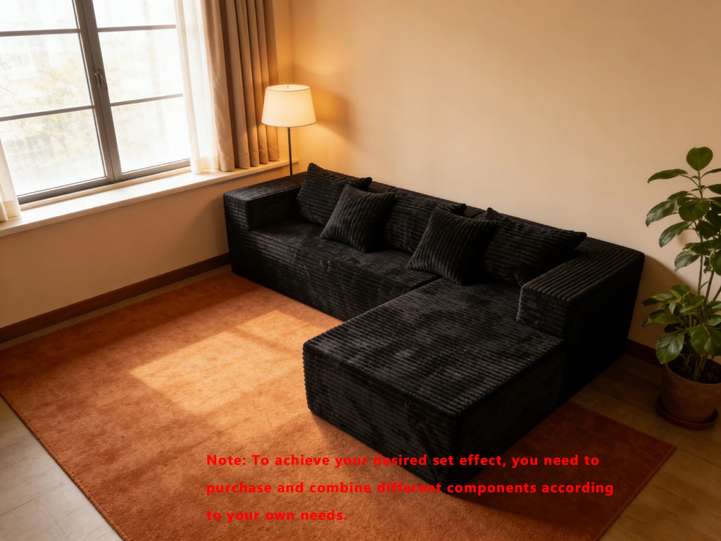 Sofá Lounge Sin Huesos Completamente Esponjoso Ultra Suave con Sensación de Nube para Dormitorio Sala de Estar