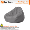 OTAUTAU Funda de puf impermeable para exteriores sin relleno, jardín, playa, piscina, puf flotante, silla Oxford para niños y adultos