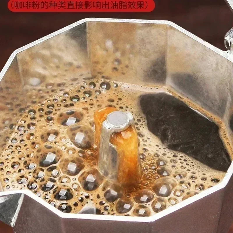 Nueva cafetera moka de aluminio de 50ml-600ml, cafetera espresso de estufa eléctrica doméstica, cafetera de extracción