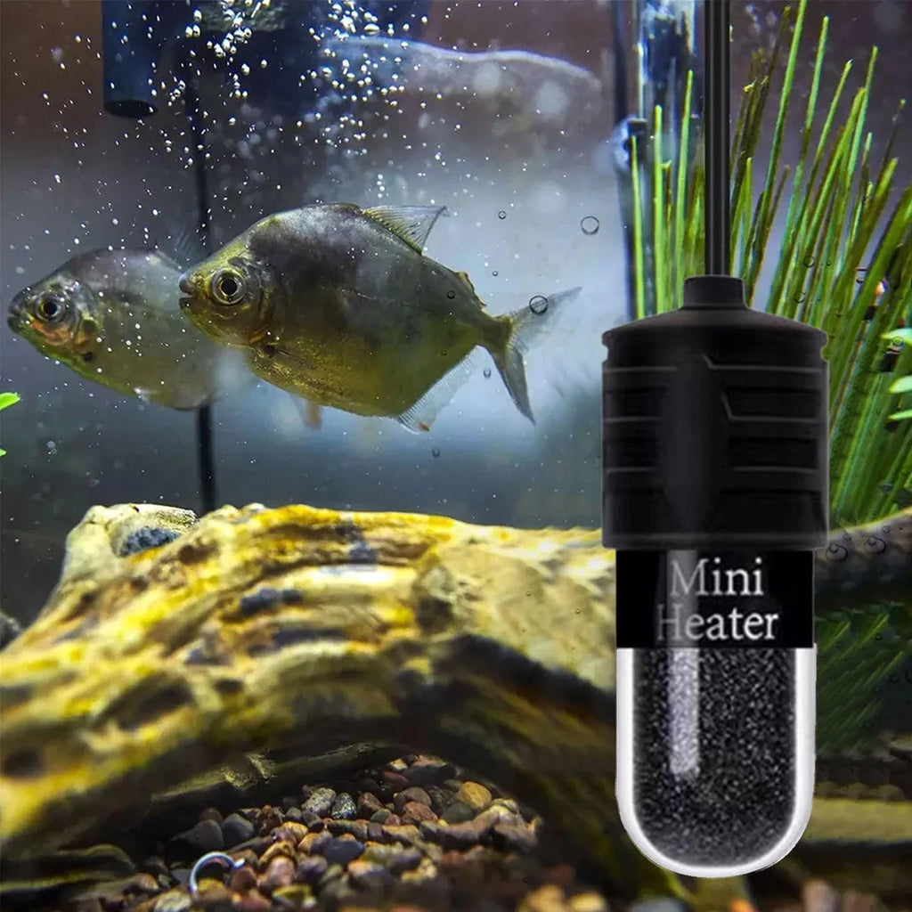 Calentador de acuario mini de 10W para peceras pequeñas, calentador de temperatura constante con pantalla digital, varilla de calentamiento USB ajustable de 5V/2A