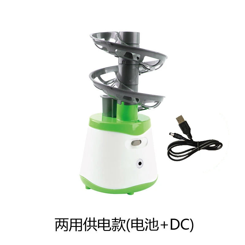 Robot de tenis de mesa pequeño de 4 pilas AA, entrenador de máquina de lanzamiento, para adultos y niños, deporte, juego, regalo, deporte de raqueta, más de 40 pelotas de ping pong.