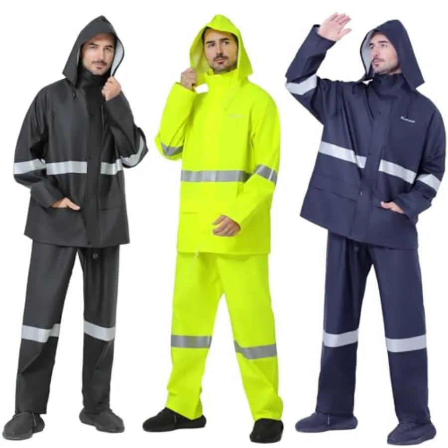 Trajes de lluvia para hombre, impermeables, de alta resistencia, equipo de lluvia, chaqueta y pantalón para mujer