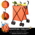 Carrito de compras plegable, 100L de capacidad, 80kg de carga, bolsa desmontable y lavable, carrito de supermercado compacto para uso urbano