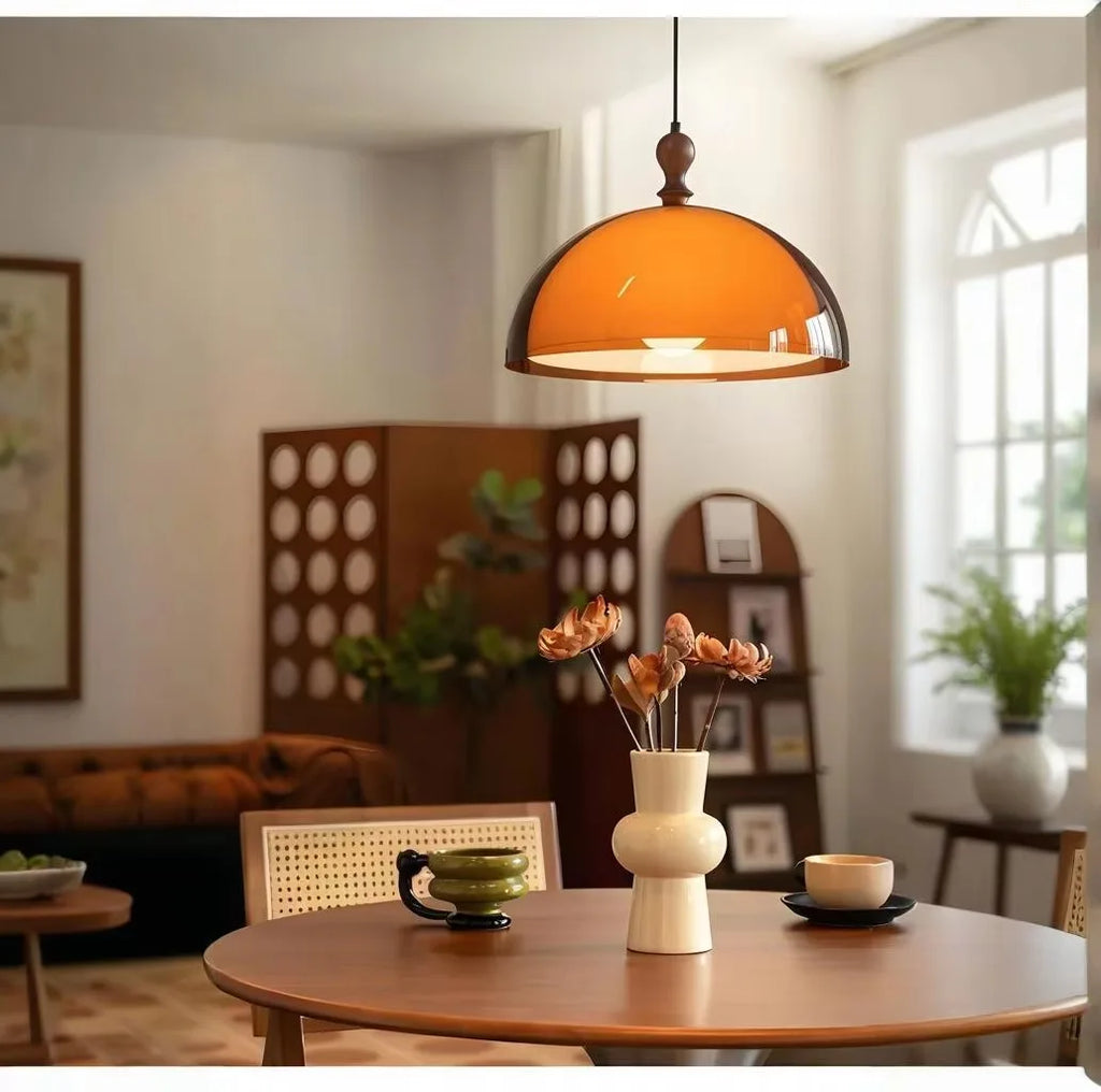 Lámpara colgante LED vintage francesa, lámpara de araña Bauhaus para encimera de cocina, bar, comedor, restaurante, cafetería, lámpara colgante redonda E27