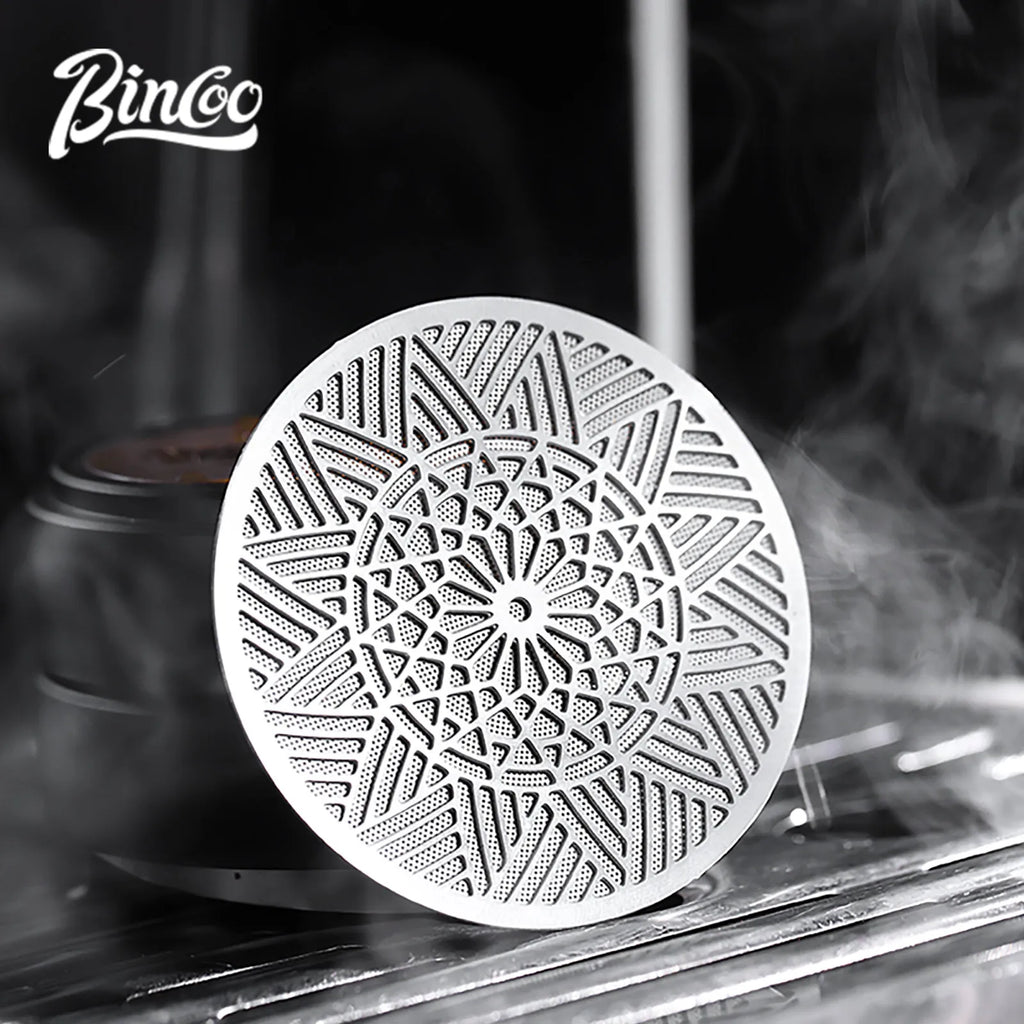 Bincoo 51/58mm Espresso Portafilter Dispersion Plate Stainless Steel Sintered Shower Screen Even Extraction Upgrade Accessories