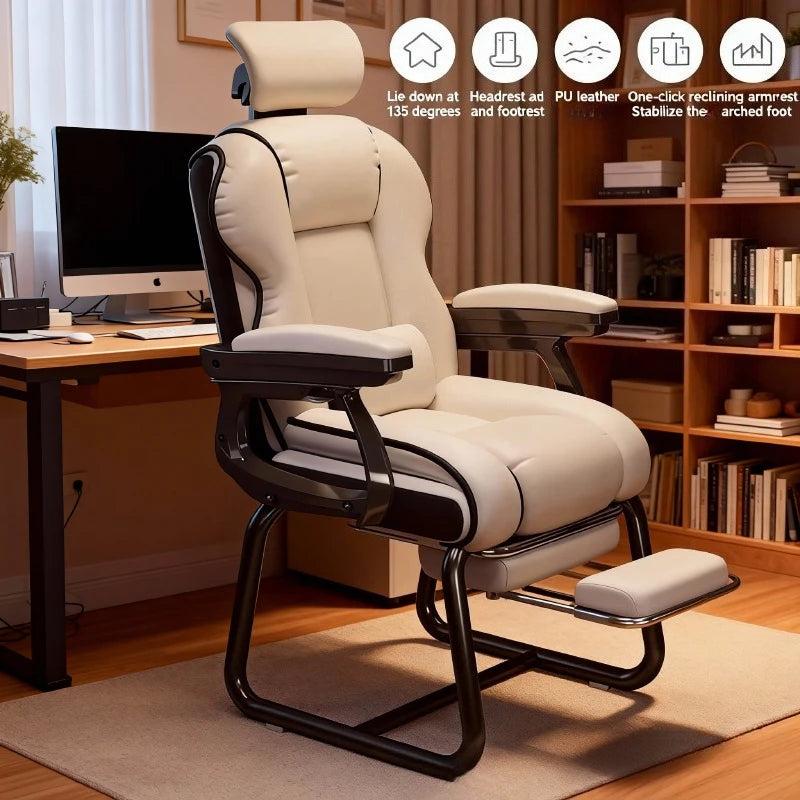 Silla de ordenador Silla Gamer Cómoda Ergonómica Silla con forma de arco Silla para oficina sedentaria Sillas para reuniones de dormitorio Taburete de escritorio para el hogar