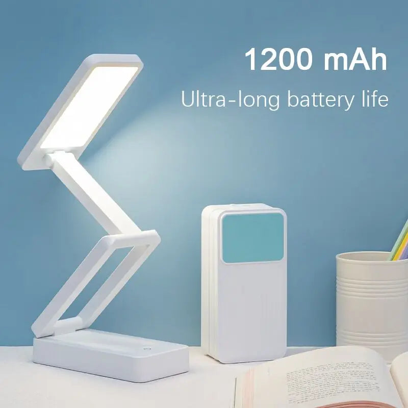 Folding LED Desk Lamp Rechargeable Battery  Specific Eye Protector Dormitory Portable Large Table Lamp CapacityLed Night Lights