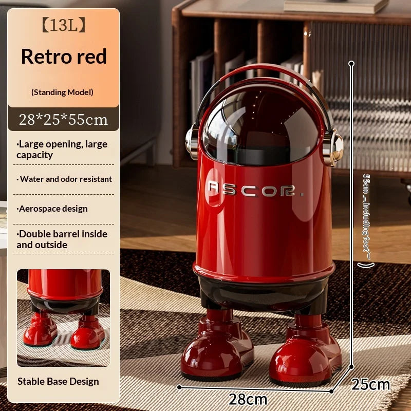 Bote de basura con sensor sin contacto de acero inoxidable, cubo de basura de gran capacidad para cocina, baño, dormitorio, sala de estar, hogar