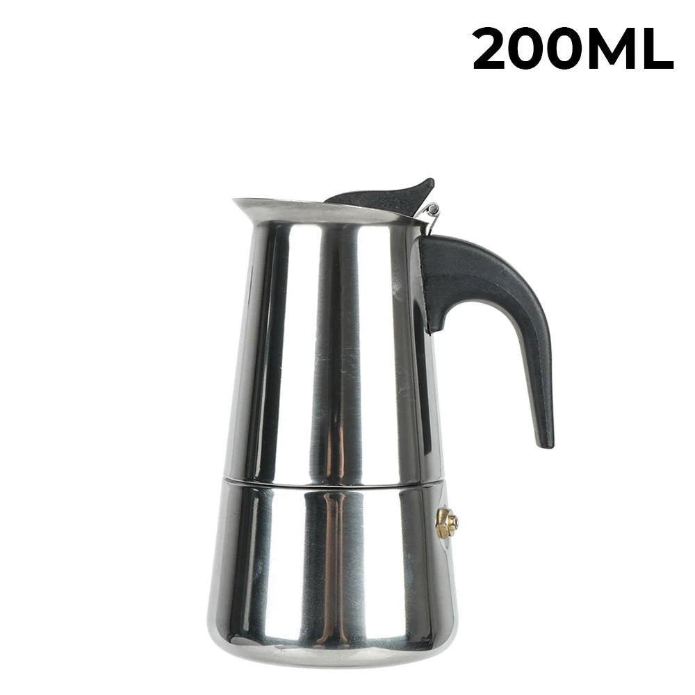 New 50ml-600ml Moka Pot Aluminum Household Electric Burner Stove Top Espresso Percolator Coffee Maker Coffee Extraction Pot