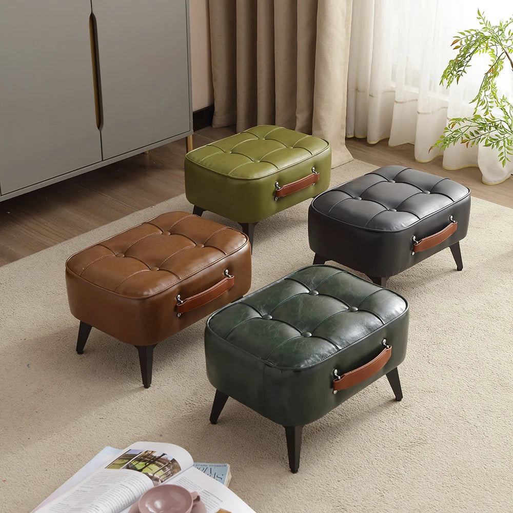 1 taburete corto minimalista, sofá corto supersuave y que ahorra espacio, banco de zapatos para el hogar con asiento suave, para la entrada de la sala de estar