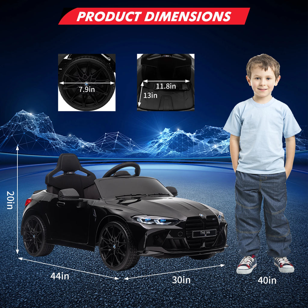 Coche eléctrico de 12 V para niños, vehículo eléctrico para niños pequeños con control remoto, 3 velocidades, luces LED, sistema de suspensión, 3 velocidades, Bluetooth