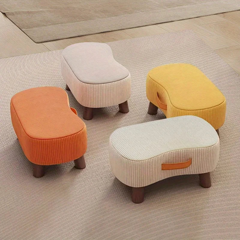 Taburete sencillo para cambiarse los zapatos, sofá de sala de estar, taburete con pedal, otomana de café, muebles nórdicos para el hogar, banco de zapatos, comedor
