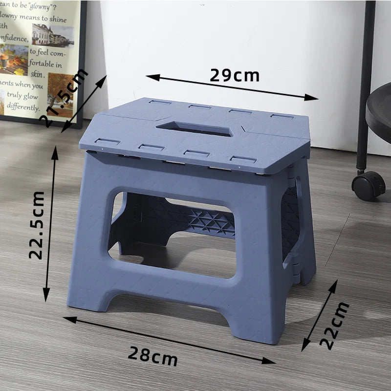 Taburete plegable, banco portátil para exteriores, de plástico bajo, fácil de transportar, apto para venta ambulante, taburete engrosado, pequeño para el hogar