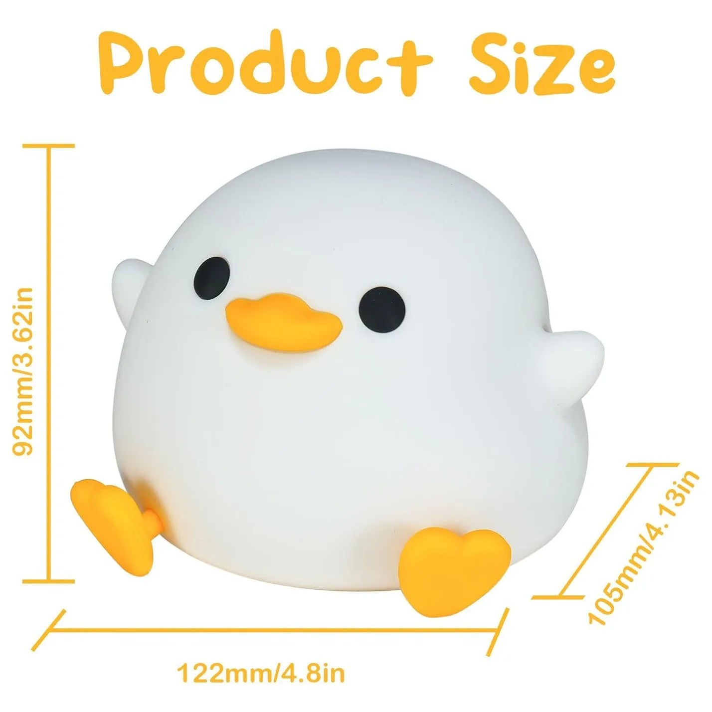 GGbingo Luz de Noche Recargable LED de Silicona con Forma de Animal de Dibujos Animados para Niños, Lámpara con Sensor Táctil, Temporizador, USB, Decoración para Habitación Infantil