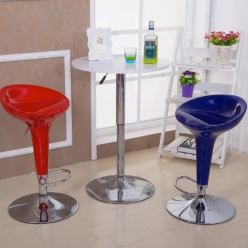 Taburete de Bar Giratorio de Altura Ajustable Silla de Mostrador de Cuero PU Respaldo Reposapiés Taburete Alto de Cocina Moderno Minimalista