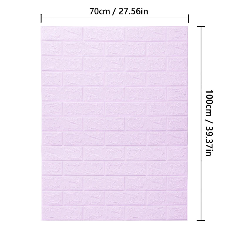 70cmx1/2/3/5/10m 3D Paper Wall Adhesive Living Room PVC Self-adhesive Panels Home Decoration Wallpapers Waterproof Wall Stickers