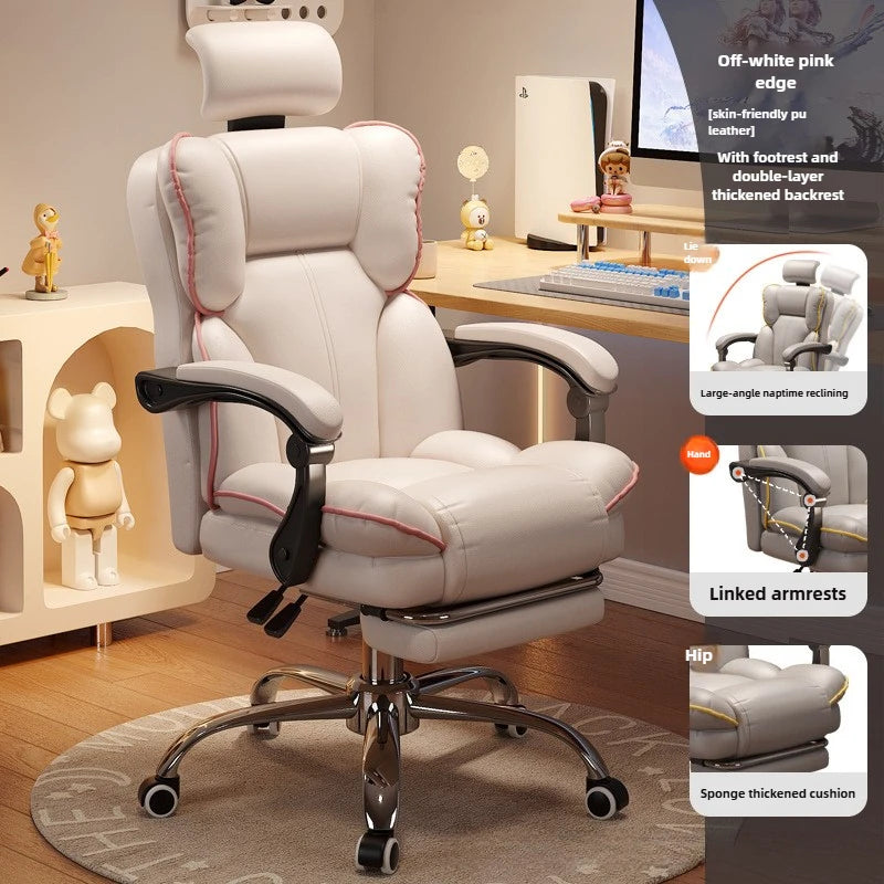 Sillón giratorio para e-sports, silla de ordenador para estudio sedentario, asiento de sofá de oficina, silla de transmisión en vivo, sillón de host de transmisión en vivo, comodidad para el hogar