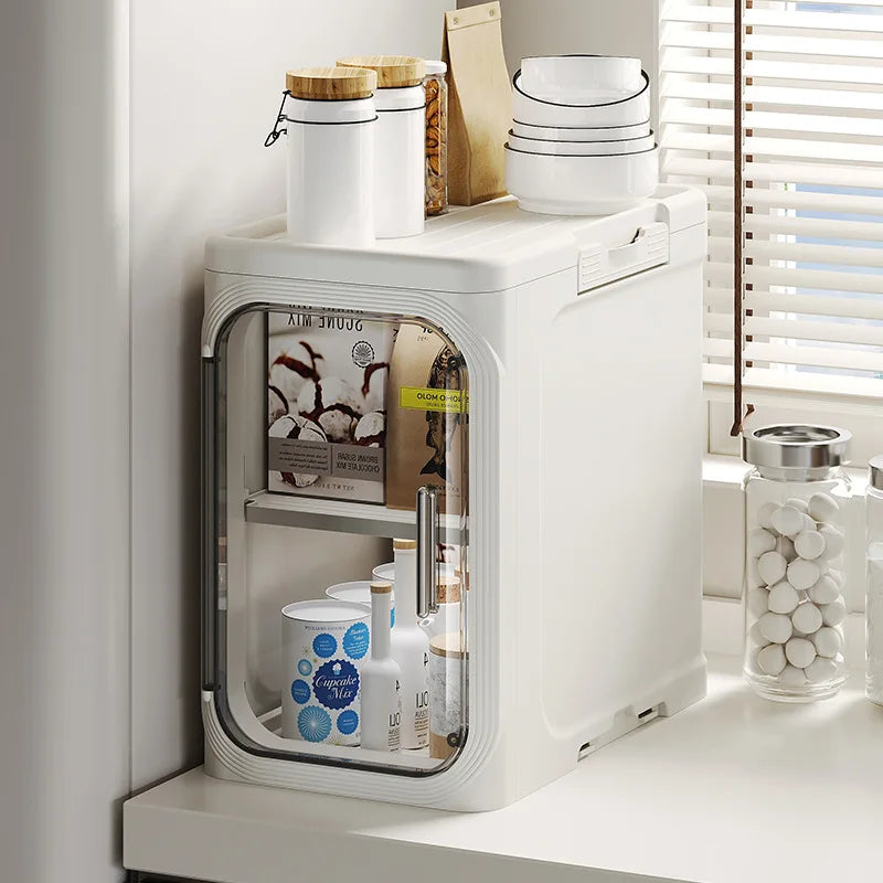 Armario de almacenamiento de costura estrecha para baño, multifuncional, plegable con ruedas, a prueba de polvo y armario de almacenamiento para grietas