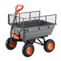 Carro de Volteo para Jardín Uimoso Capacidad 1200 lb con Manija de Doble Uso y Valla de Almacenamiento