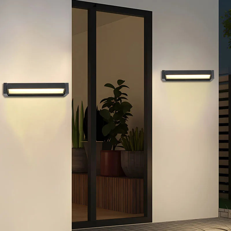 Aplique de pared LED para exterior, ángulo ajustable 350°, lámpara de pared impermeable de aluminio para jardín, porche, balcón, decoración del hogar, iluminación