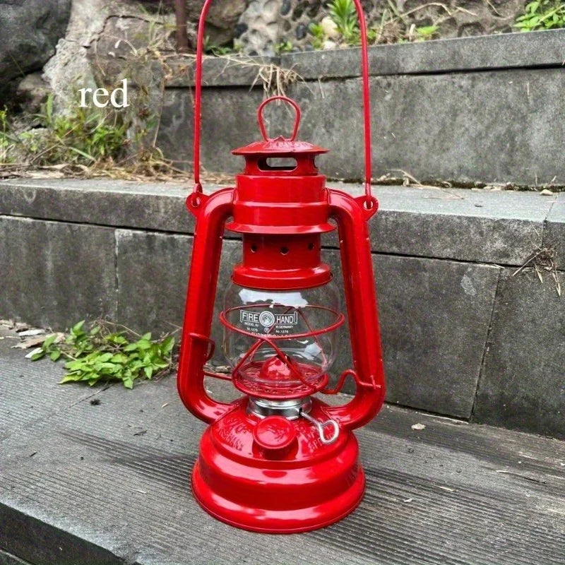 276 lámpara de queroseno retro con forma de caballo y mano de fuego, luz portátil para camping, barbacoa, tienda de campaña al aire libre, iluminación de emergencia
