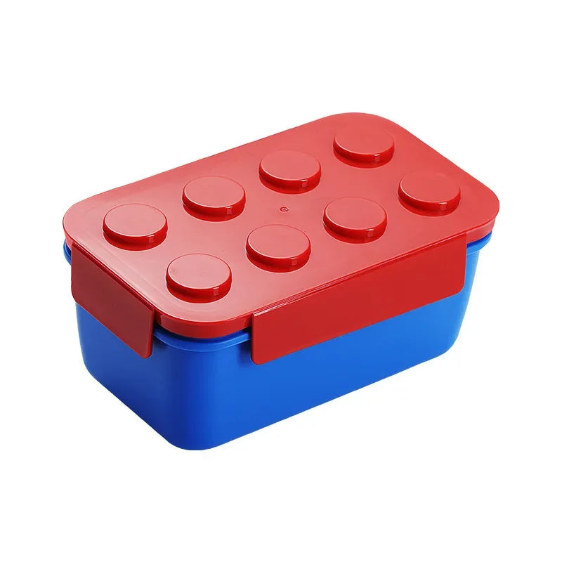 Fiambrera de bloques de construcción creativa PP de grado alimenticio, caja Bento para ensalada de frutas, pícnic, estudiantes, escuela, oficina, horno microondas