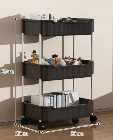 Carrito Móvil con Ruedas para Almacenamiento, Cocina, Baño, Dormitorio, Estantería Multicapa para Aperitivos, Organizador, Accesorios para el Hogar
