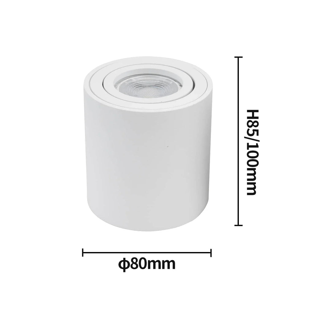 Foco GU10 Redondo LED de Superficie para Techo, Lámpara GU10 Halógena Cilíndrica, 220V