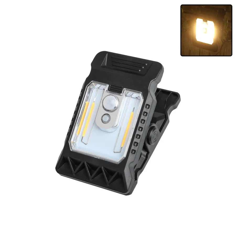 Luz solar LED para exteriores con clip, portátil, impermeable, sensor de movimiento, lámpara de patio, jardín, hogar, camping, luces de pared