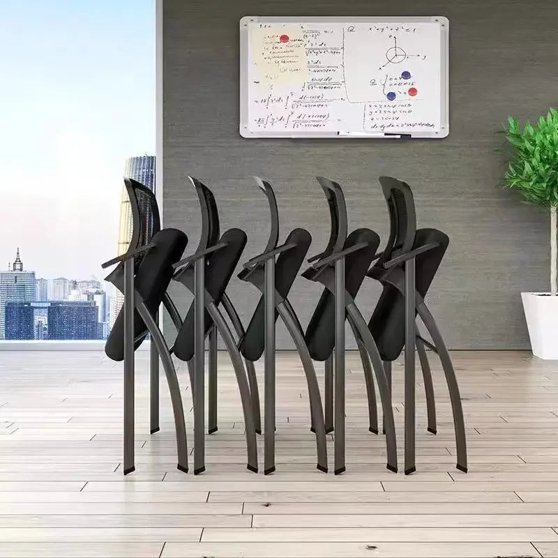 Silla de capacitación plegable con tablero de escritorio, tablero de escritura plegable, sala de reuniones de oficina, mesa y sillas integradas, conferencia