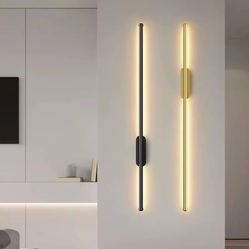 Lámpara de pared interior dorada y negra moderna, luz LED, recargable por USB con tricolor regulable, no requiere perforación, lámparas de pared