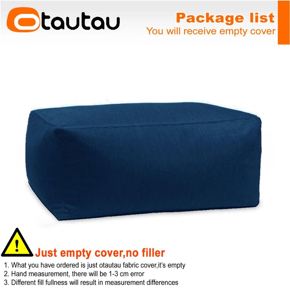 OTAUTAU Funda para puf de exterior Oxford para piscina, flotador, tumbona, club de playa, puf SF505 [¡Sin relleno! ¡Necesitas rellenarlo tú mismo!]