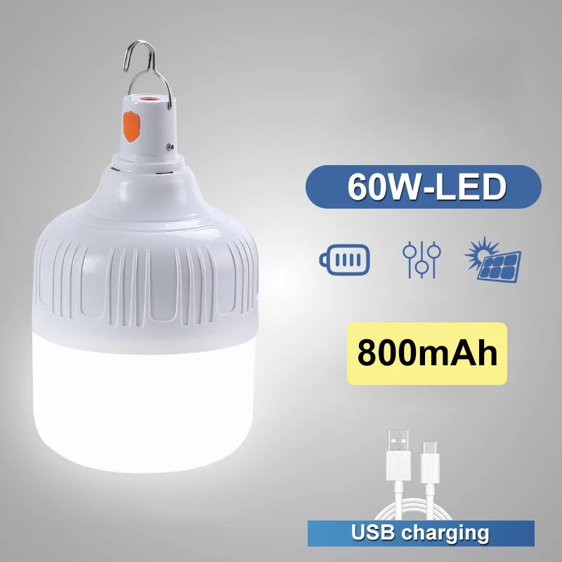 USB Rechargeable Camping Lights Led Light Lantern Portable Emergency Bulb Lamp High Power Tents Lamp Flashlight Equipment Bulb